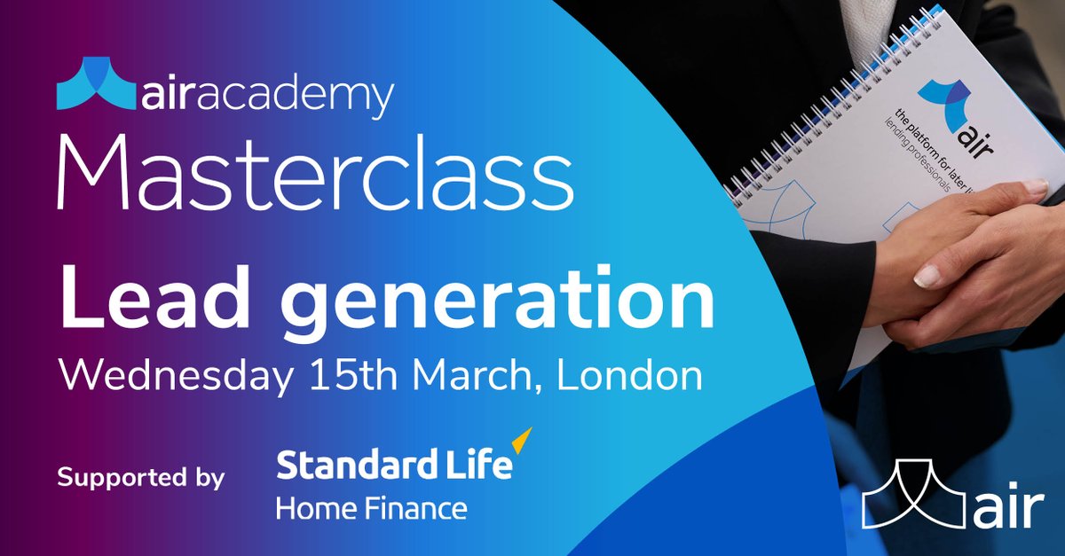 standardlifehf's tweet image. We&apos;re excited to be sponsoring the @AirAcademyEvent Later Life Lending Masterclass later this month in London and exploring lead generation in today’s challenging market. Will we see you there? 👀 #leadgeneration #laterlifelending #retirementsolutions