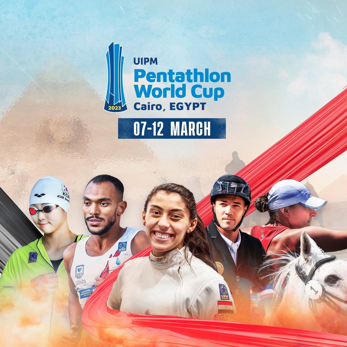 The Road to Paris starts here 🏁🚀
#Pentathlon #WorldCup season 2023 kicks off tomorrow in Cairo 🇪🇬🔥 !!
All you need to know ⬇️
uipmworld.org/news/uipm-2023…