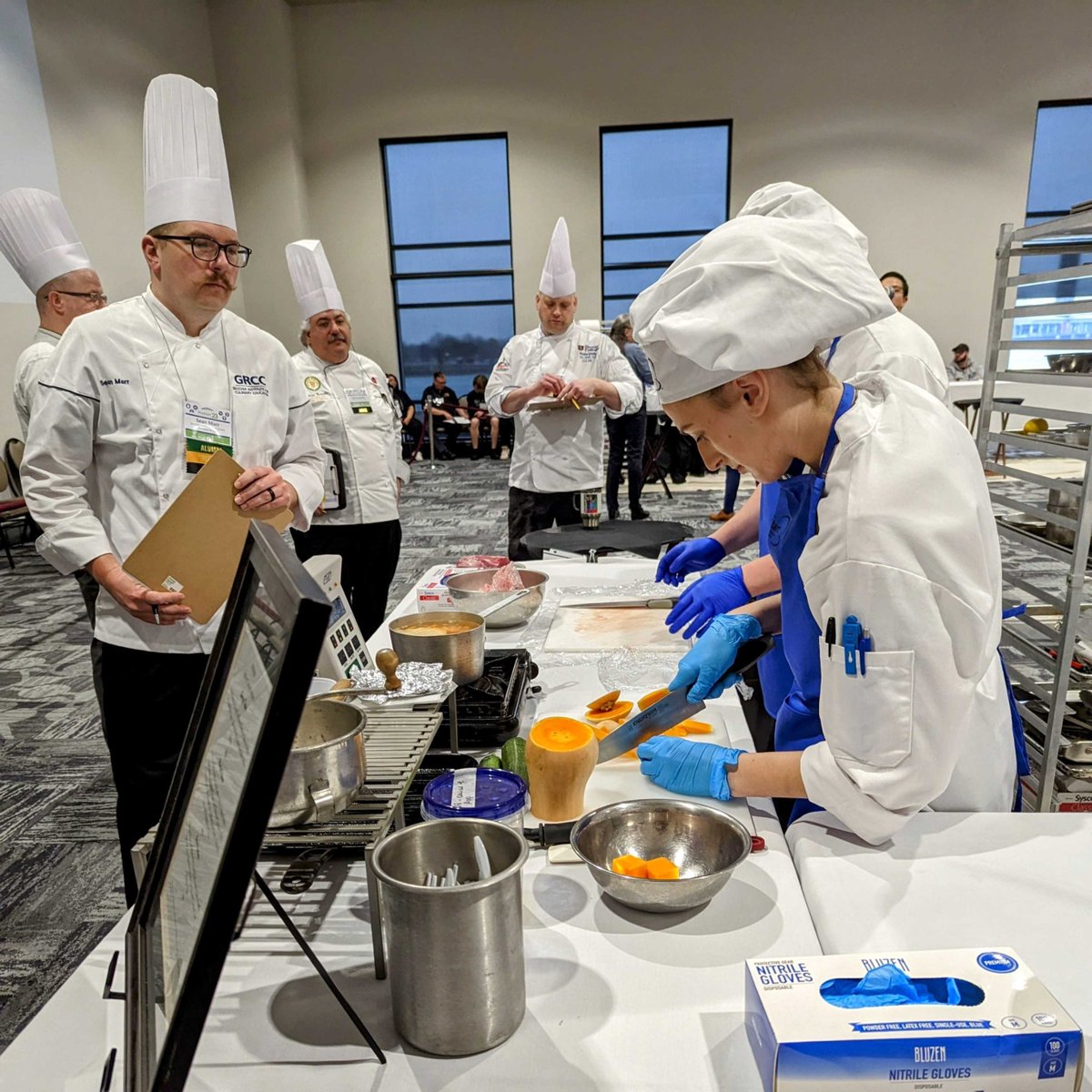 TheOfficialMHF's tweet image. #ProStartCompetition2023 competitors are turning up the heat for Day 2, and the Culinary category sponsored by @Sysco has begun! 🔥🍴

Teams must create a unique three-course meal that demonstrates their culinary knowledge, skills and creative abilities. #MichiganProStart