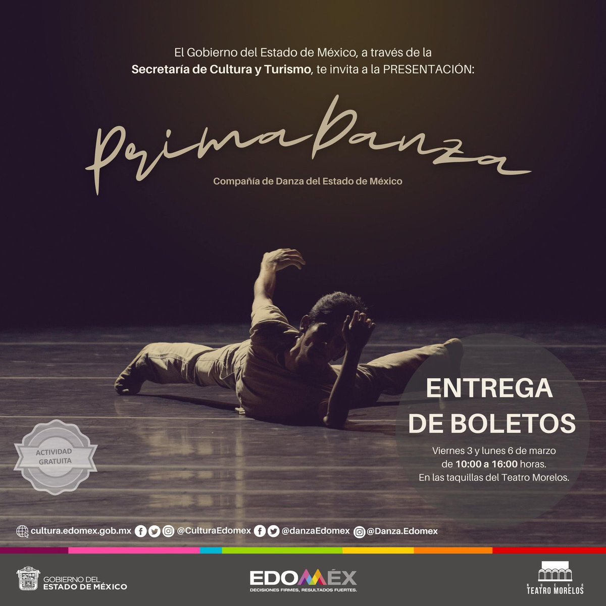patrimonio_mex's tweet photo. #QueNoSeTePase Hoy, último día para venir por tus boletos al Teatro Morelos de #Toluca.

“P R I M A   D A N Z A”
🩰 @DanzaEdomex 
7 de marzo, 19:00 horas. https://t.co/Mrz4QQf9b7