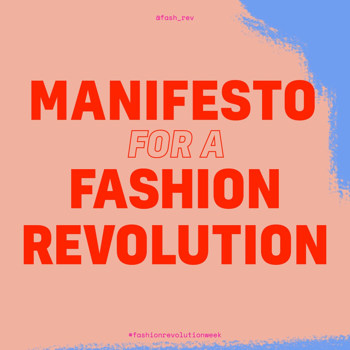 This year's #FashionRevolutionWeek theme is Manifesto for a Fashion Revolution!

April 2023 marks 10 years since the Rana Plaza tragedy, and we are coming together as a global community to bring our manifesto into reality.

Find out more: ow.ly/Jw4b50N9y8o