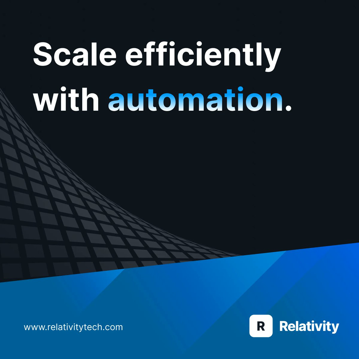 relativitytech's tweet image. Automation can help organizations scale their operations without adding significant overhead or requiring additional resources. Contact Relativity to discover how you can automate up to 60% of your business processes. #automation #businesstransformation