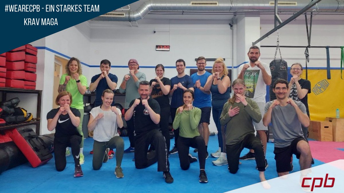 Ein Kollege hat zum Krav Maga Probetraining eingeladen - daraus wurde ein richtig tolles Teamevent! Bei einem anschließenden Getränk, gab es noch interessante Gespräche zum Erlernten. 😀 Wir freuen uns auf weitere Trainingseinheiten!
#wearecpb #einstarkesteam #kravmaga
