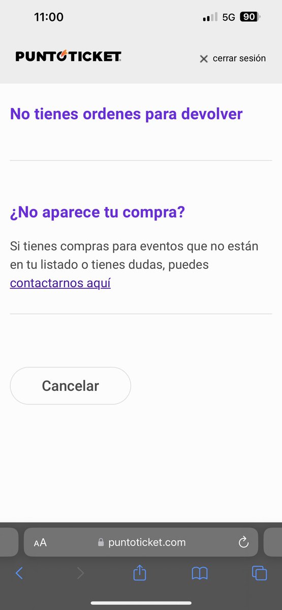 fimartie's tweet photo. @puntoticket Hola, no aparece mis ticket del lolla para solicitar la devolución, favor ayuda!!! No he tenido ni una respuesta https://t.co/eVWBUC90s4