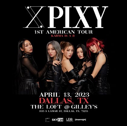 Pixy is performing live Thursday, April 13th! KARMA IS A B 2023 USA TOUR ​ Venue: The Loft Doors Open @6pm, Show Starts @7pm Any questions you have regarding the show please reach out to the promoter @leopresents