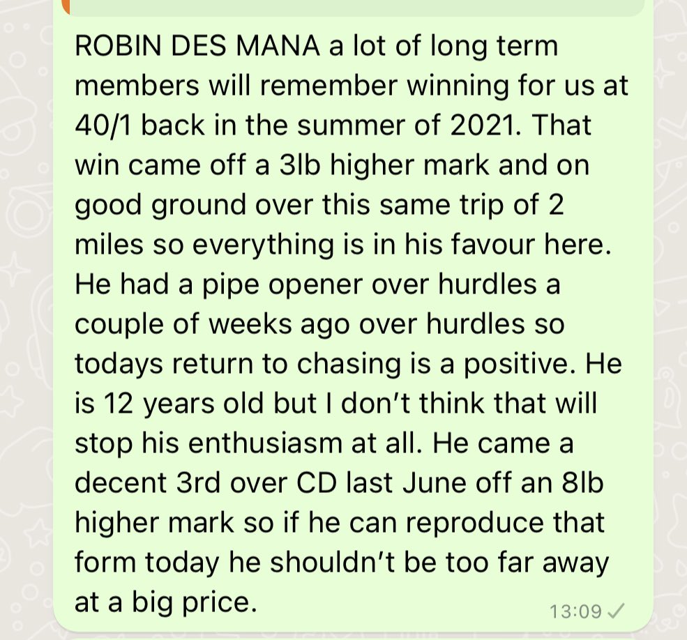 TAKracingadvice's tweet photo. ROBIN DES MANA grabs 4th advised 33/1 for members for some nice ew money 💥 https://t.co/QP2G6vJ7C5