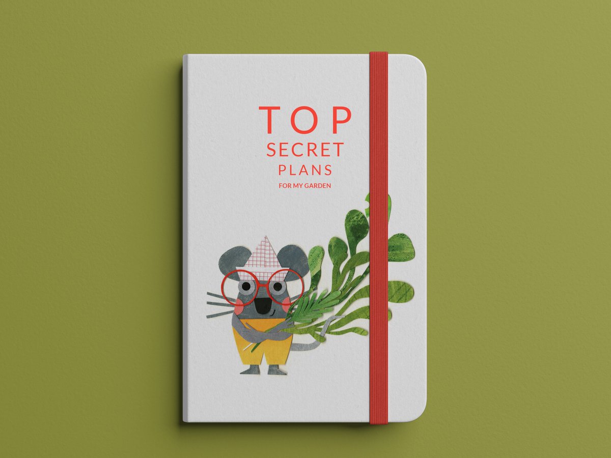 Do you have top-secret plans for your garden? #agakowalskaillustration #stationerydesign #notebookcover #illustration #collageillustration #paperart #littlegardeners #coverdesign