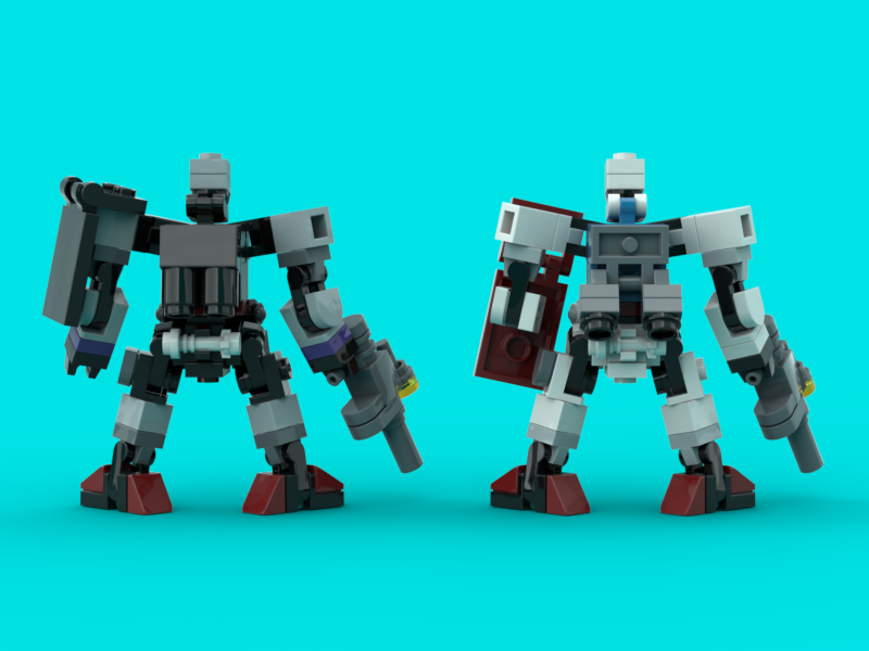 Returnethtobase's tweet photo. HT-04M Mass Production Jacaranda (export and Dramstellar guard colors), notably equipped with the modular DFR-2 Carpine anti-frame rifle. #mfz #mf0 #lego #mechaton #Mecha https://t.co/nFEDmaVb6N