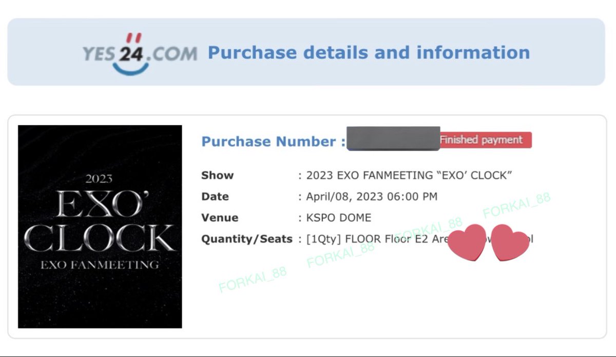 forkai_88's tweet photo. Yayyy got both 8-9 April ♥️🔥 
#EXOCLOCK_EXO_FANMEETING #EXO_CLOCK #EXO https://t.co/Rka3l0Gu8E