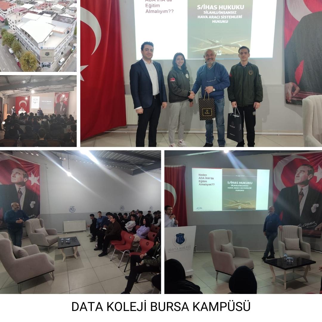 Data Koleji Bursa Kampüsü öğrencileri ile keyifli bir ortamda bir araya gelerek havacılıkta yeni bir çağın başlangıcı olan İnsansız Hava Araçları hakkında bilgilendirdik. 
#iha #drone #iha1egitimi #ihapiloteğitimi #ihasertifika #eğitim #adaiha #meb #droneehliyeti #havacılık