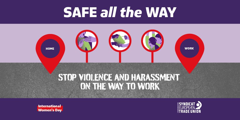 etuc_ces's tweet photo. ⚡️J-2 
On #InternationalWomensDay2023, we demand that all women workers are safe all the way! 

Employers must live up to their responsibility to make sure staff commutes safely from and to work.

Ratification of all 🇪🇺countries of #ILOC190 can't be further delayed.

#IWD2023 https://t.co/AE0fxoU8CL