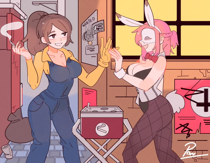 Cigarettes after work #skullgirls 