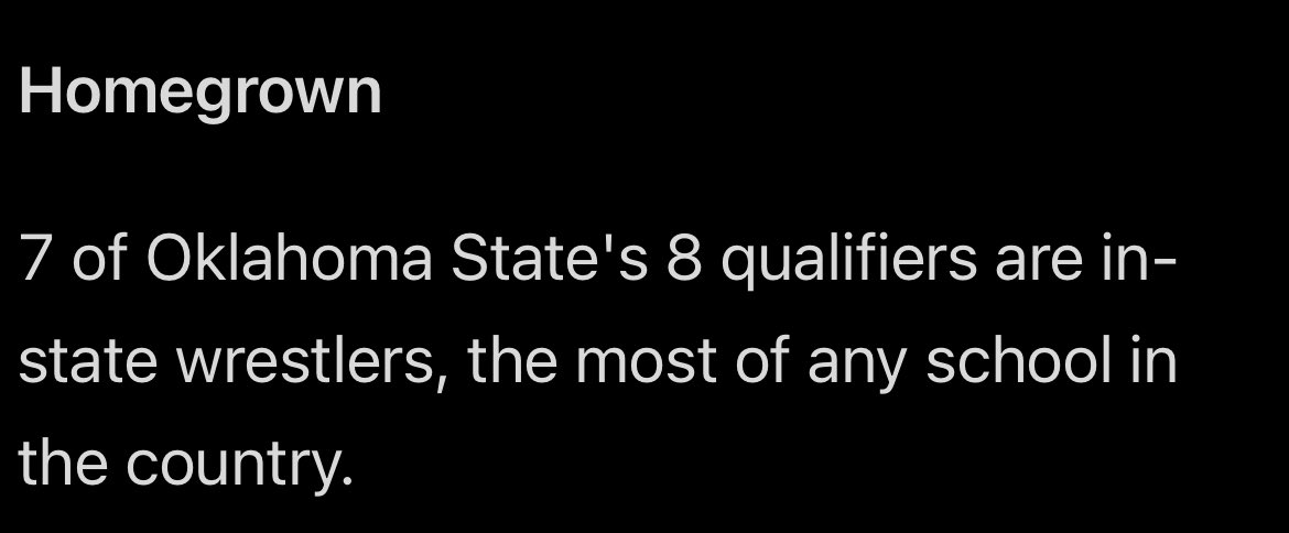 Pretty cool stat here via <a href="/MatScouts1/">MatScouts</a> #okstate #okpreps