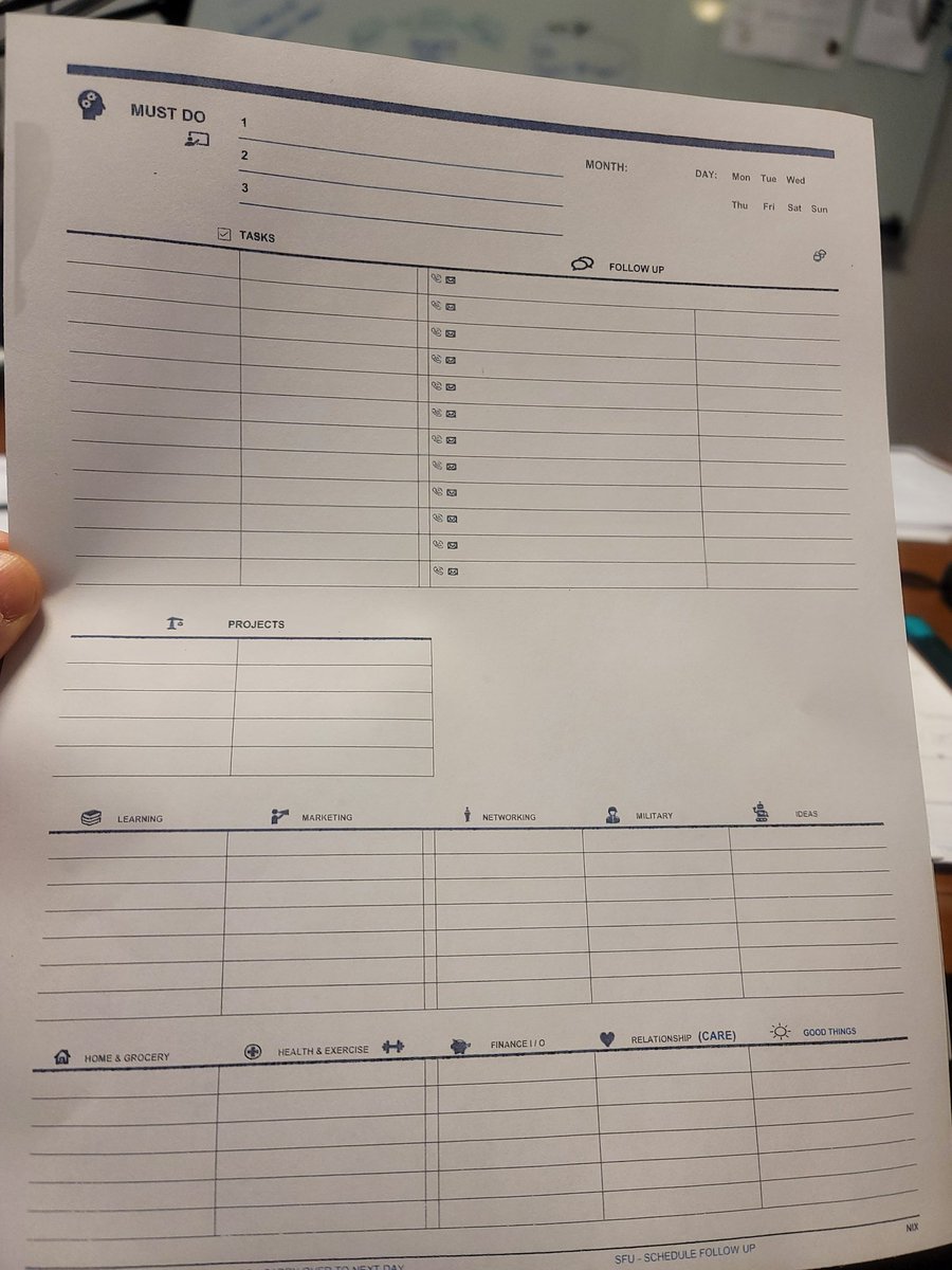 NixWayneD's tweet photo. Do any of you prefer writing on paper over digital tools?
I've been using a self-made daily organizational sheet for years now, and there's something about putting pen to paper that just feels right.  
  📝💻 
#organizationhacks #productivitytips #dailyplanner https://t.co/OdxwJ1dl0c