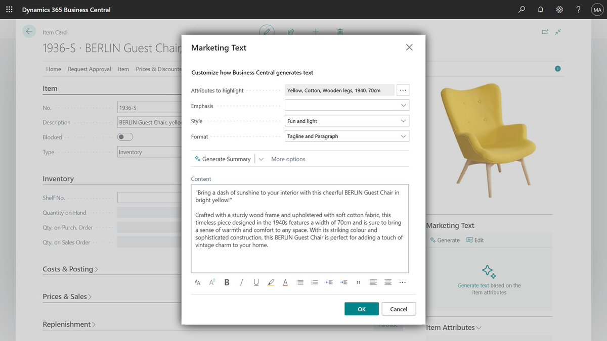 MSDYN365BC's tweet photo. Announcing Copilot in Dynamics 365 Business Central – discover Microsoft's vision for the new era of AI-powered business applications. Read the announcement at https://t.co/Rqhs2yDhEt #MSDyn365BC https://t.co/N2AiGwakSx