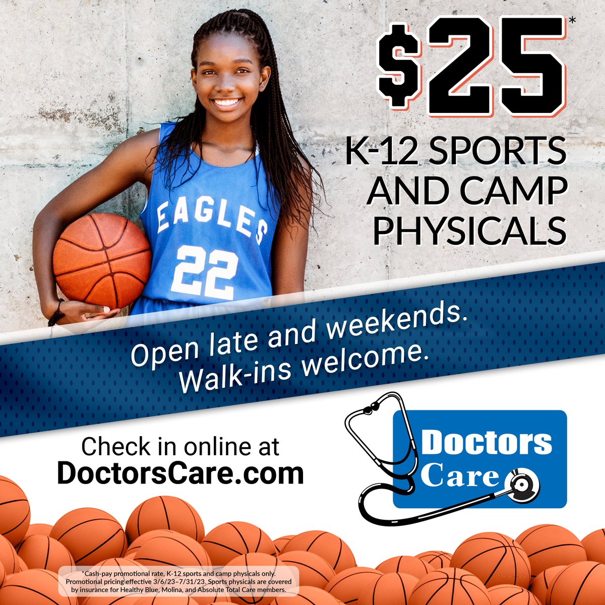 NovantHealthUC's tweet photo. 📣 $25 Sports &amp; Camp Physicals are here! 🏀 Check-in online at https://t.co/58byxkn93I. https://t.co/8NFGQnFC4O
