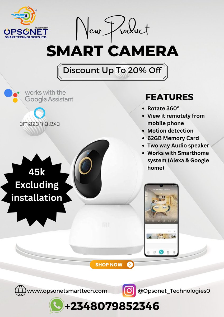 OpsonetTech's tweet photo. Smart camera for homes,Shop, Office's.Realtime surveillance System.

#smartcamera #smarthomes #tredingvideo #trending #OpsonetSmartTech #seyimakinde #inflation @ruffydfire @seyimakinde @TheSeunFakorede @jidesanwoolu @PeterObi https://t.co/eAyGmXAEzr