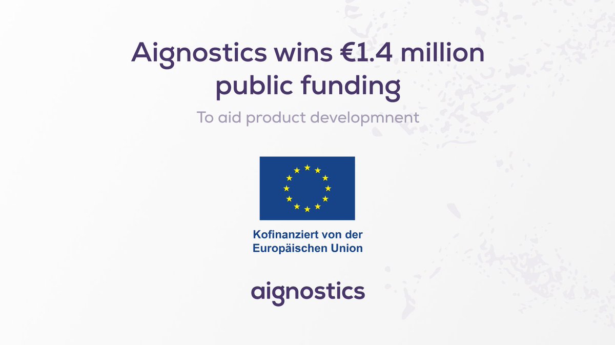 We are delighted to announce that Aignostics has been awarded a 3 year grant under the “ProFIT” initiative. It was approved by the Investitionsbank Berlin (IBB) and is co-financed by the European Union under the EU Regional Development Fund (ERDF). aignostics.com/news/aignostic…