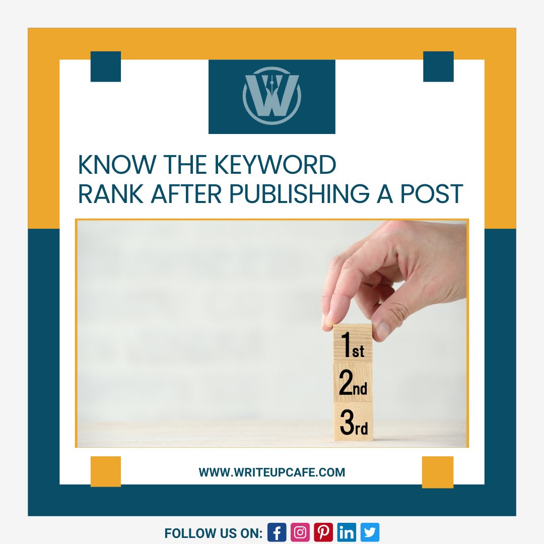 After publishing a post, you want to know the keyword rank. Use Keyword Position Checker tool to track keywords position for the website. It will save a lot of time compared to manual keyword rank checking.

Visit here: writeupcafe.com/free-seo-tools…