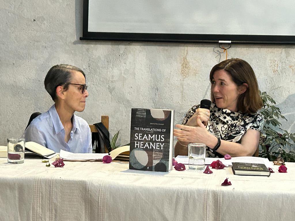 seamusheaneyest's tweet photo. A great weekend of events in Oaxaca to celebrate Seamus Heaney & Jan Hendrix, El Poeta y El Artista, a stunning exhibition of Hendrix’s works & collaborations with SH, inspired by #Yagul. With thanks to @IrishEmbMexico & Casa de las Artes de San Augustin #ExposicionesCaSa https://t.co/iLTYGqT98N