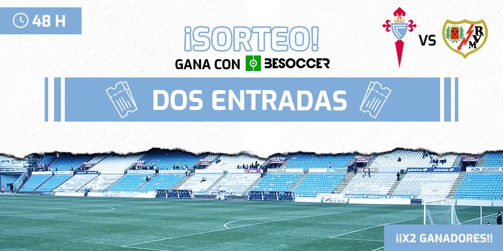 besoccer_ES's tweet photo. 🎁SORTEO🎁

Gana 2 🎟️ para el siguiente partido del @RCCelta

Requisitos:
1⃣Síguenos en: @besoccer_ES y @BeSoccerTeam y sigue al @RCCelta
2⃣RT
3⃣Menciona a 2 amigos

⏰48 horas para participar https://t.co/8Xu8ZD2n9j