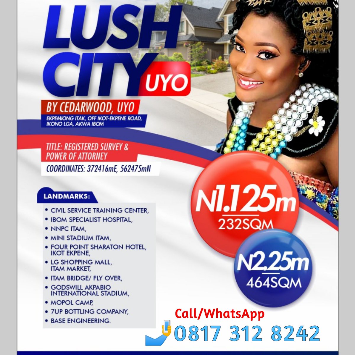 PwanHomesInvest's tweet photo. Lush City by Cedarwood Estate #Uyo
#PromoPrice: ₦2.25m/plot
Subscribe today!
For inspection kindly call WhatsApp 🤳 0817 312 8242
📧 patrickbassey5000@gmail.com
#LuxuryEstate Ellu P | Protest | Apologize | 19 States I Akwa Ibom State https://t.co/MtsyGhpids