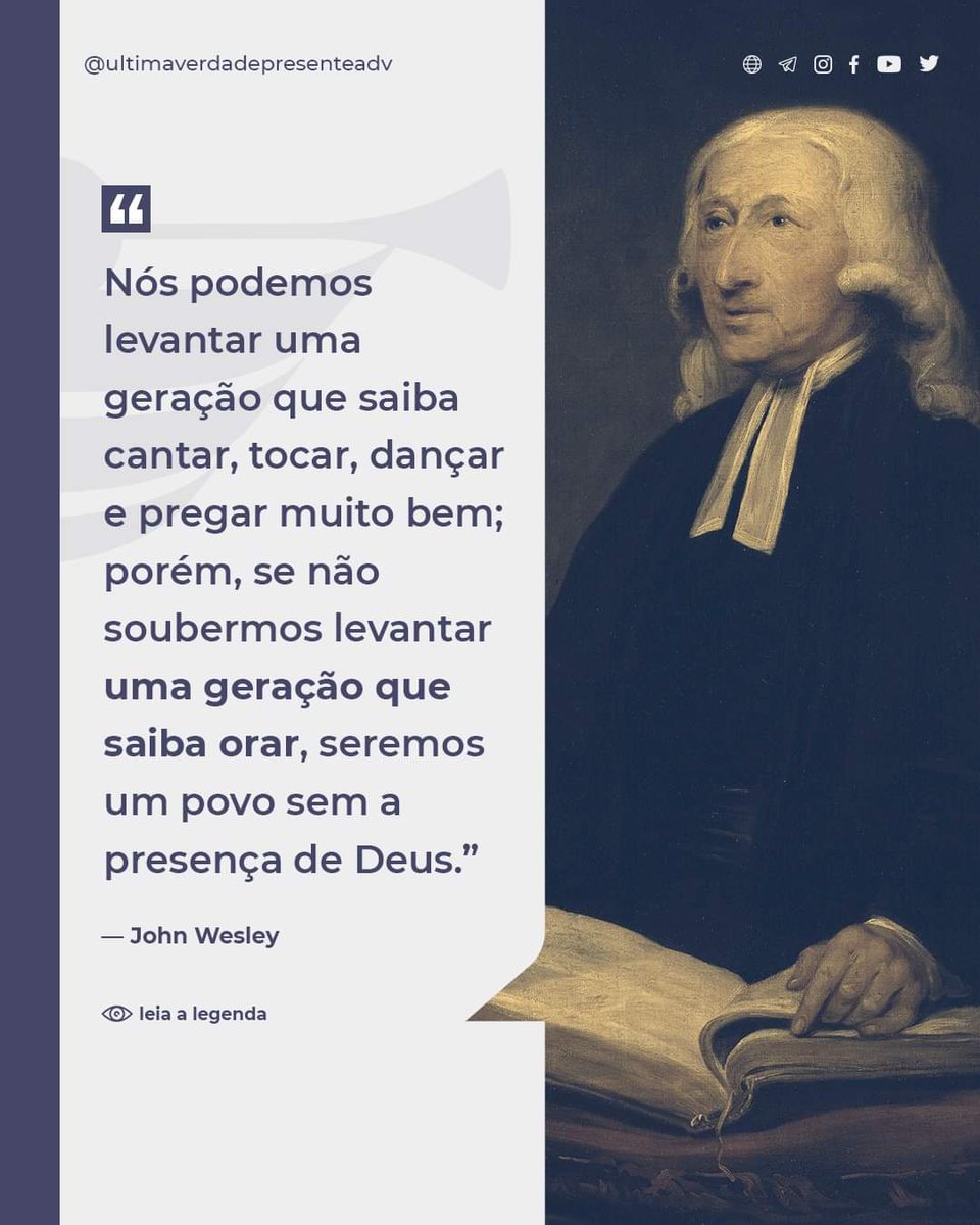 "Uma geração que saiba orar". Senhor, me ensina a viver essa experiência.