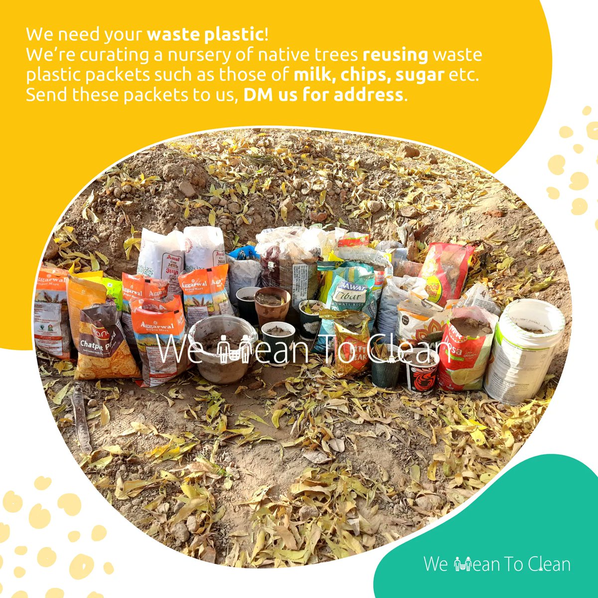 #ProjectWONDER
Help us with our native trees nursery
Send us your waste plastic packets
DM for address

#WeMeanToClean #CleanDelhi #SwachhBharat #MyCleanIndia #ClimateAction #AirPollution #DelhiPollution #DelhiAirPollution #DelhiAirEmergency #Reuse #WasteManagement