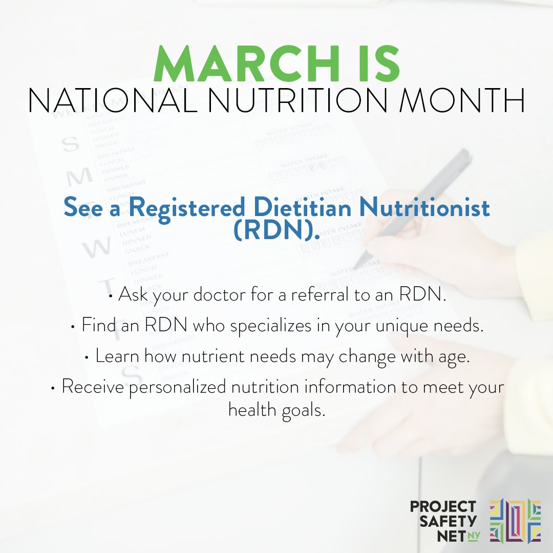 PSN_NY's tweet photo. March is National Nutrition Month, an annual campaign created 1973 by the Academy of Nutrition and Dietetics. Everyone is invited to learn about making informed food choices and developing healthful eating and physical activity habits.

#NationalNutritionMonth #nutrition #psnny https://t.co/5e7zHbfaIN