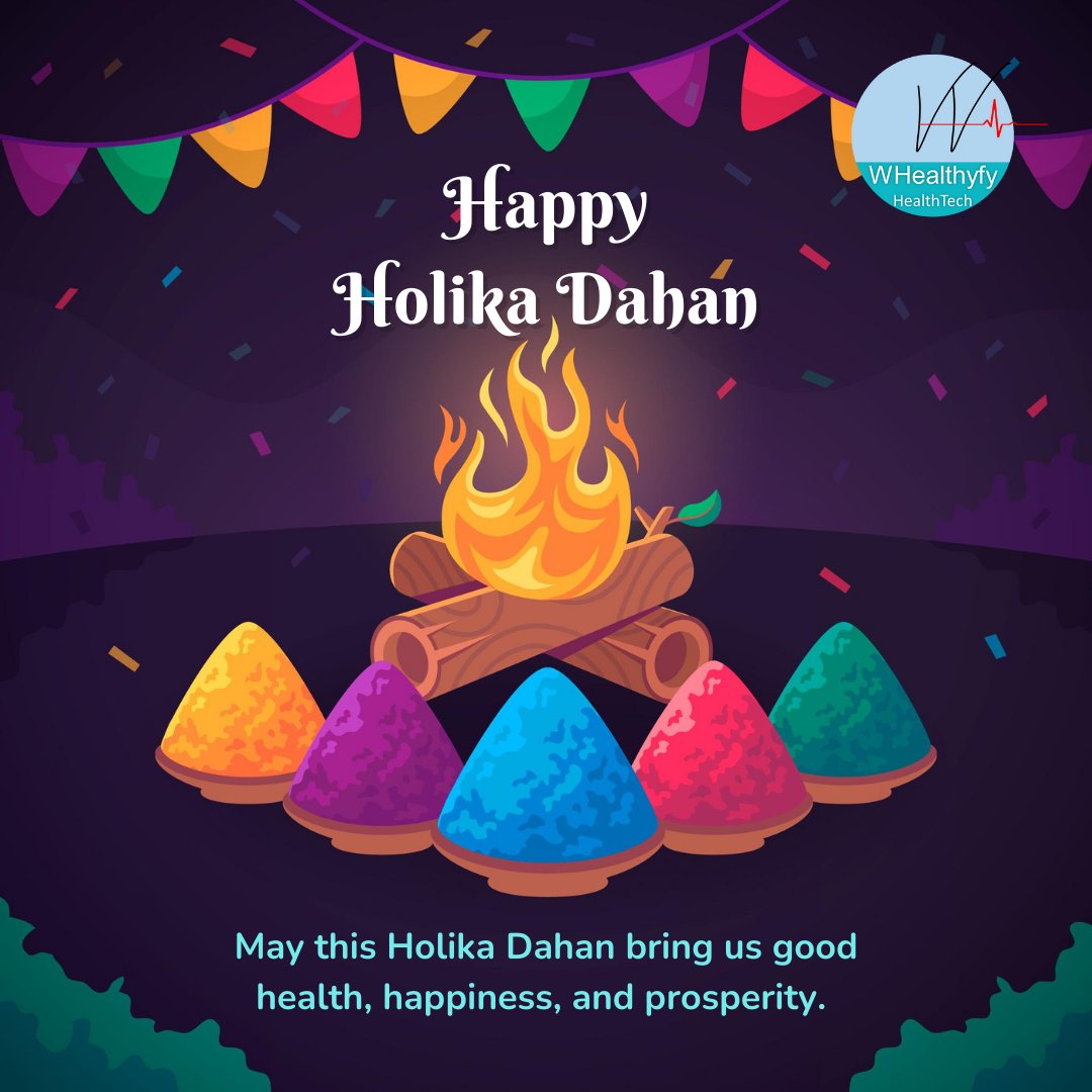 Let this Holika Dahan be a reminder to us of the importance of good health.  

#WHealthfy #BHealthy #digitalhealth #healthcare #healthyliving #preventivecare #Happyholi #festival #festivalofcolours #holi #holika #holicoloursfestival #holi2022 #staysafe #holikadahan #holi