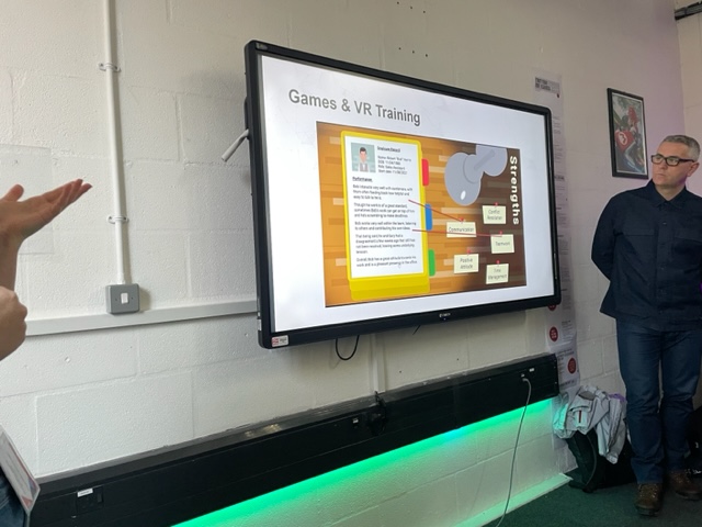 Starting the week with a bang as @angharadmr & I were invited by @ClaireReardon1 to present to @coleggwent #GamesDesign students on variety of options how #Skills can be used, as we disrupt #WorkPlaceLearning #VR #AR #PeopleDevelopment #Gamification #NationalCareersWeek