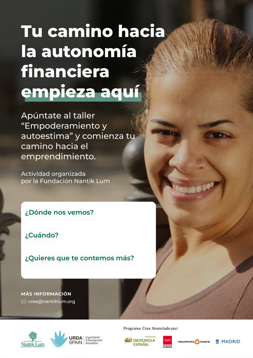 ¡Atención mujeres migrantes y refugiadas en Madrid! Únete a nuestro taller de introducción al emprendimiento y aprende todo lo necesario para crear tu propio negocio. ¡Inscríbete antes del 7 de marzo!  #autoempleo #emprendimiento #mujeresmigrantes #mujeresrefugiadas