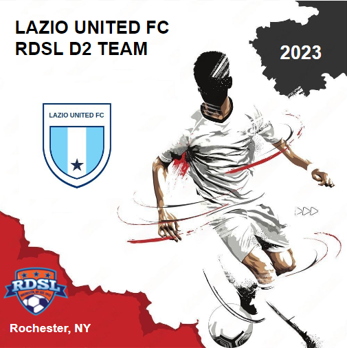 Lazio United FC - RDSL 2 Team (2023)
Rochester, NY

Coaching Staff:
🇮🇹 Giovanni Cambareri, Head Coach
🇮🇹 Lorenzo Cambareri, Asst. Coach/Team Manager

Captains:
🇦🇷 Fabrizio Nicotra
🇺🇸 Cody Heater (GK)

Official Roster:
Coming soon... 🇮🇹🇦🇷🇧🇷🇫🇷🇪🇸🇨🇴🇺🇸

<a href="/RDSLofficial/">RDSL</a>