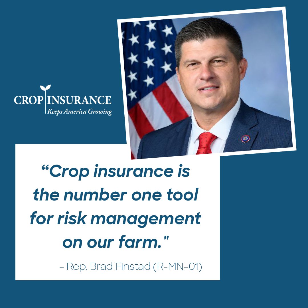 As a 4th generation farmer himself, <a href="/RepFinstad/">Congressman Brad Finstad</a> knows the importance of crop insurance.

Did you know? Crop insurance protects 17.7 million acres of #MinnesotaAg! Find your state’s stats at CropInsuranceInMyState.org.