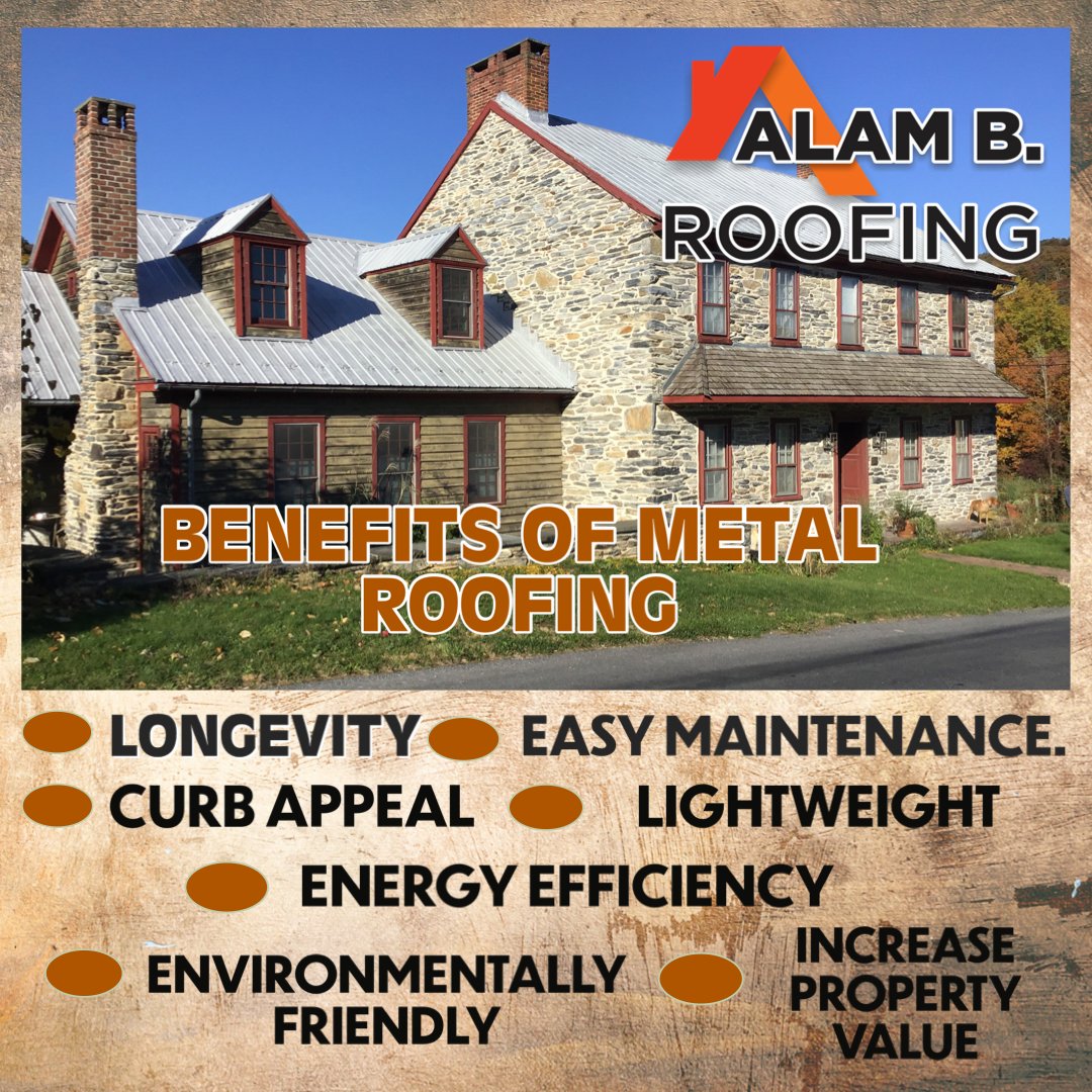 What are the advantages of metal roofing?
✅ Call us for all your Home Project Needs. 
☎ 717-420-2163 
#metalroof #insuranceclaim #roofrepair #sidingreplacement  #remodeling #haagcertifiedinspector #construction  #pennsylvania #roofingcompany #alambroofing #happyclients