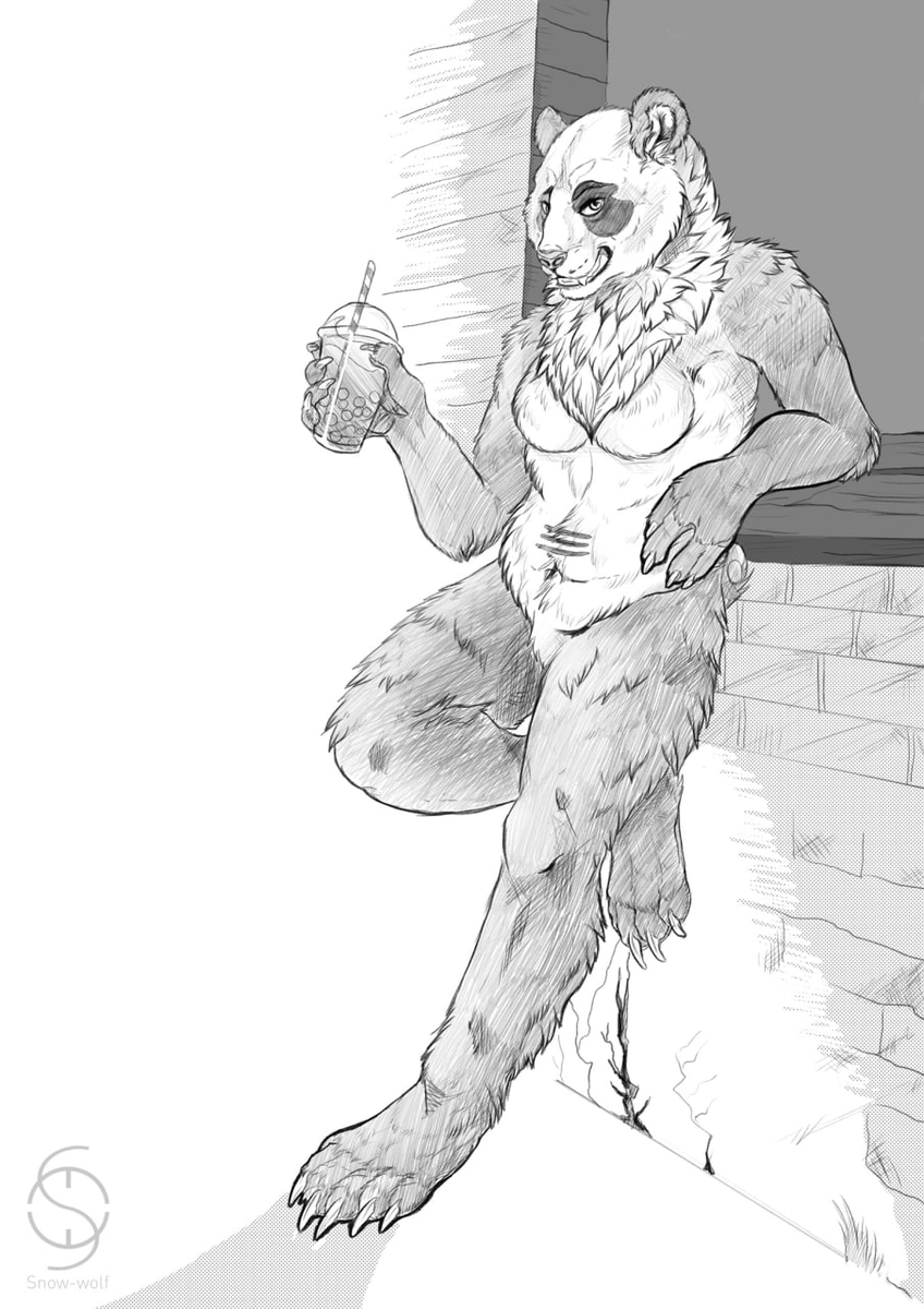 Snow601_Art's tweet photo. First slot done for Ninouche - a very bad-ass panda 🐼 https://t.co/CfPgRxYMPk