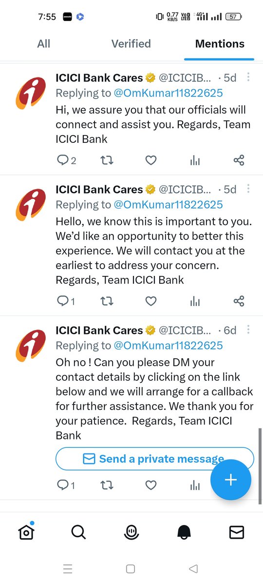 OmKumar11822625's tweet image. @ICICIBank_Care @ICICIBank  
Repeatedly just faking on Twitter
Bank has a worst way to deal with customer with complete negligence towards them just framing themselves as good 
Worst bank 
#worstbank