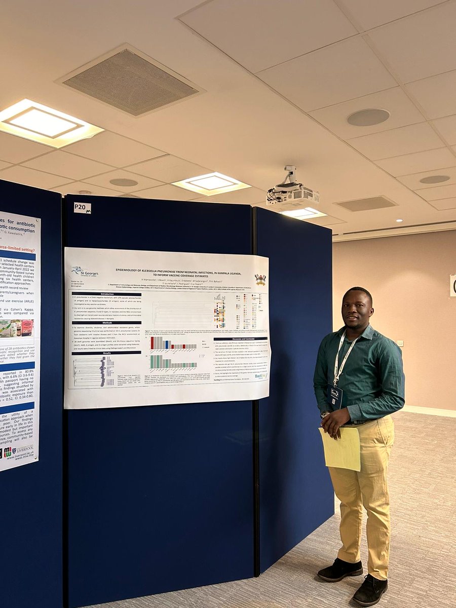 Amusa, from Macquarie University in Uganda, has come to work alongside our team for a few weeks! 

At the recent Bactivac conference, Amusa presented work on the epidemiology of K. pneumoniae 🦠 

#AMR #vaccines #research