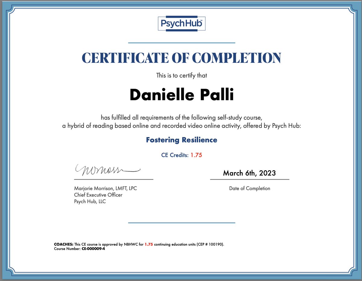 Thank you for providing this training @spring_health  and @PsychHub! #mentalhealth #resilience #mentalhealthmatters #mentalhealthawareness