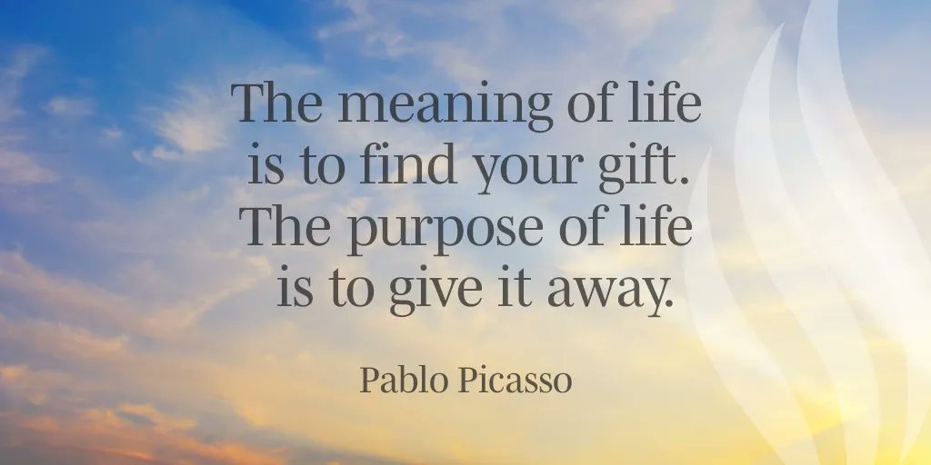 It’s safe to say we all need a little extra motivation on Mondays. 🥱 We’ll be sharing #MondayMotivation every week for the month of March!

“The meaning of life is to find your gift. The purpose of life is to give it away.” Pablo Picasso