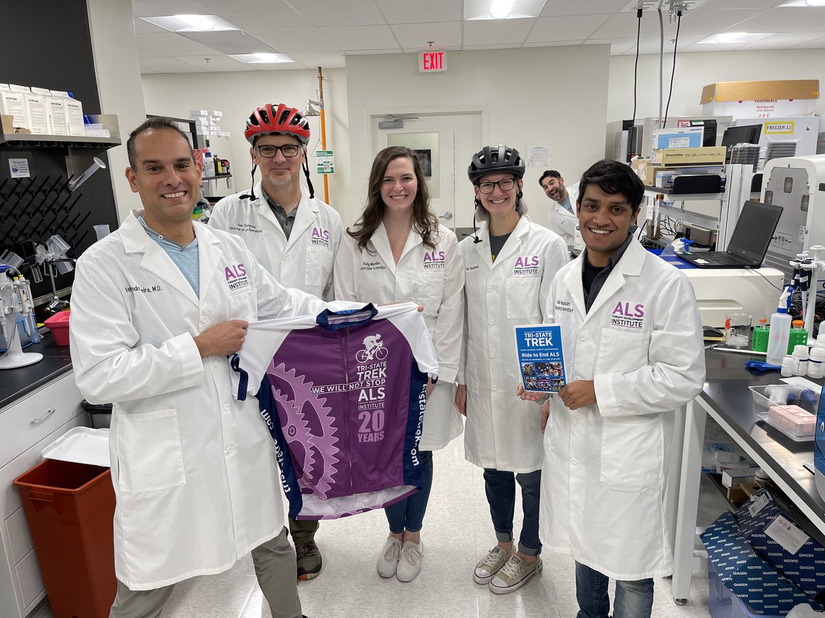 TriStateTrek's tweet photo. Did you know that you can ride with some of the amazing @ALSTDI science team at the Tri-State Trek!?! These nerds aren't just nerds, they're nerds on bikes!! Learn more and get registered today at https://t.co/aw2bz5q8LQ . #NerdAlert #RideToEndALS #TriStateTrek https://t.co/9iEtEtfOb6