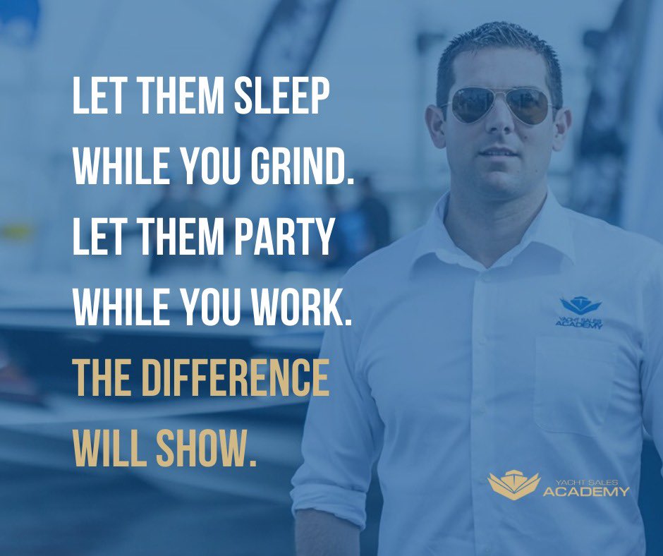 💯⚓️ Nobody wakes up feeling motivated and ready to get after it every single day.
When you wake up, you just have to make choices… the easy choices or the hard choices…
“Hard choices, easy life. Easy choices, hard life.” #yachtsalesacademy #mondaymotivation #yachtbrokers