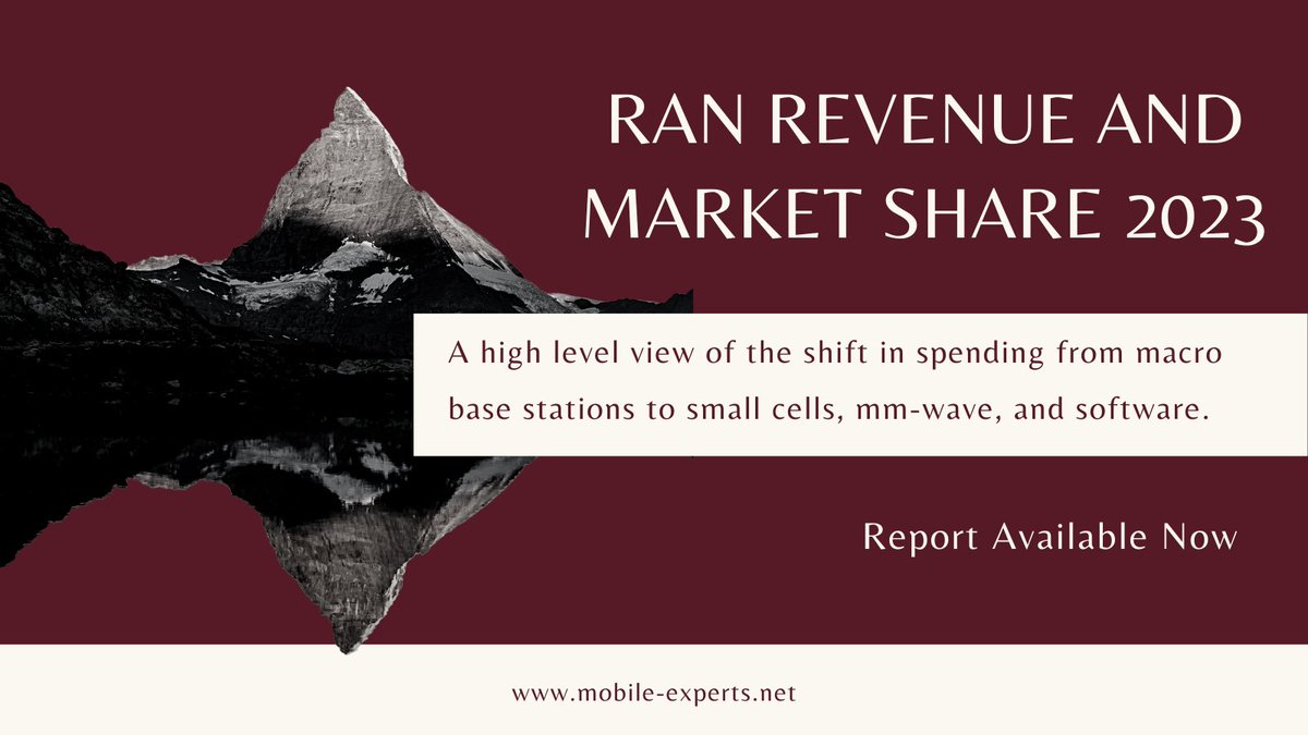 Don't miss: RAN Revenue and CAPEX 2023. Big changes for the market on deck.
#RAN #CAPEX #TelecomNews
mobile-experts.net/reports/p/ranr…
