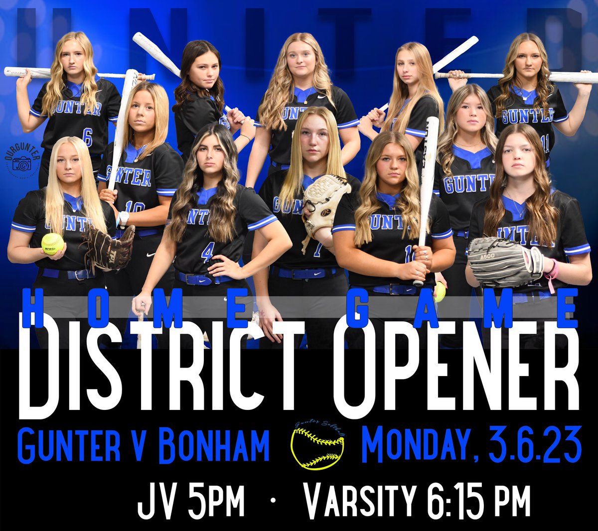 Tonight!!! Home <a href="/GT_Softball/">Gunter Softball</a> District Opener vs Bonham!  
JV at 5pm • Varsity 6:15pm <a href="/ourgunter/">@OurGunter</a>  <a href="/GunterHSTigers/">Gunter High School Tigers #TPW</a>  <a href="/Gunter_ISD/">Gunter ISD</a> <a href="/HeathGrant7/">Heath Grant</a> <a href="/CoachFieszel/">Jake Fieszel</a>