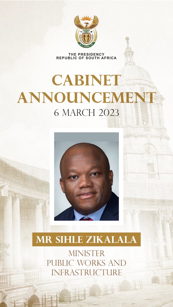 Presidency South Africa 🇿🇦 on Twitter "Mr Sihle Zikalala is Minister