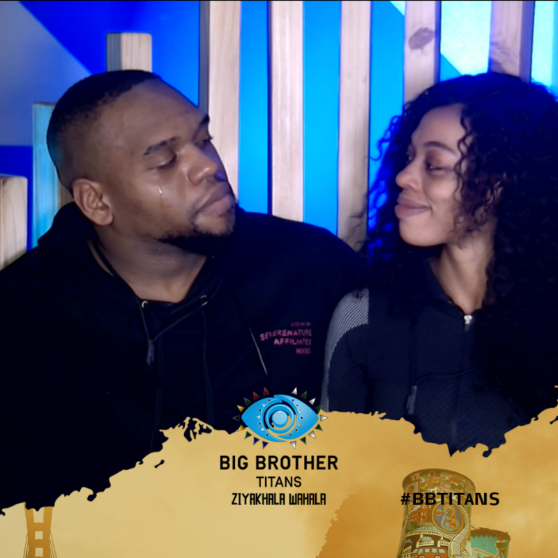 BigBroAfrica's tweet photo. Miracle OP: "You always had my back. I can honestly say I love this woman here." 

Khosi: "I think I am ready for marriage after being a partner with Miracle OP." 

Khosicle fought like cat and dog, but their love made it all worth it 😍.

#BBTitans