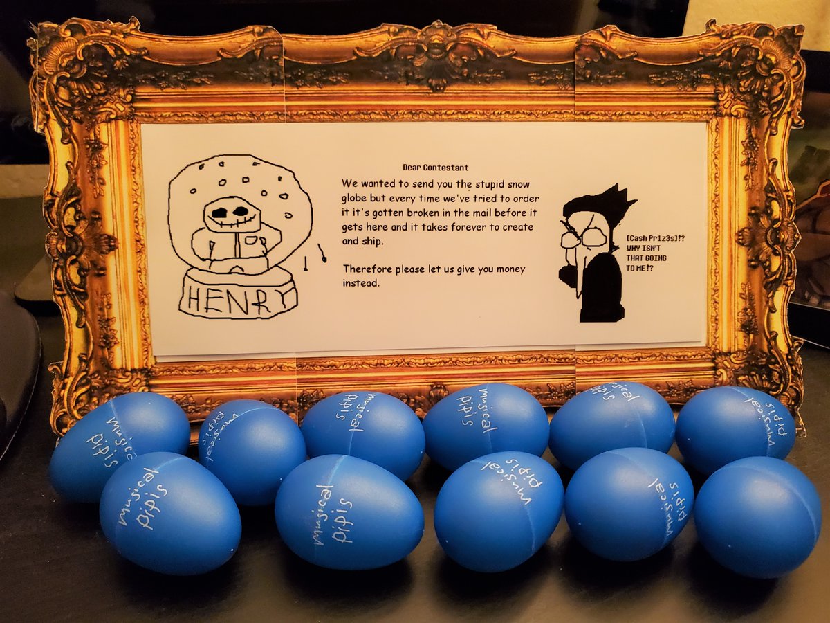 vishapslayer's tweet image. It was months in the making but I finally received the "skeleton snow globe" as a runner-up winner of the #spamtonsweepstakes!

It's surreal knowing @tobyfox wrote my name in this masterpiece - huge thanks to him and @Fangamer for this [Wild Prize]!! #DELTARUNE