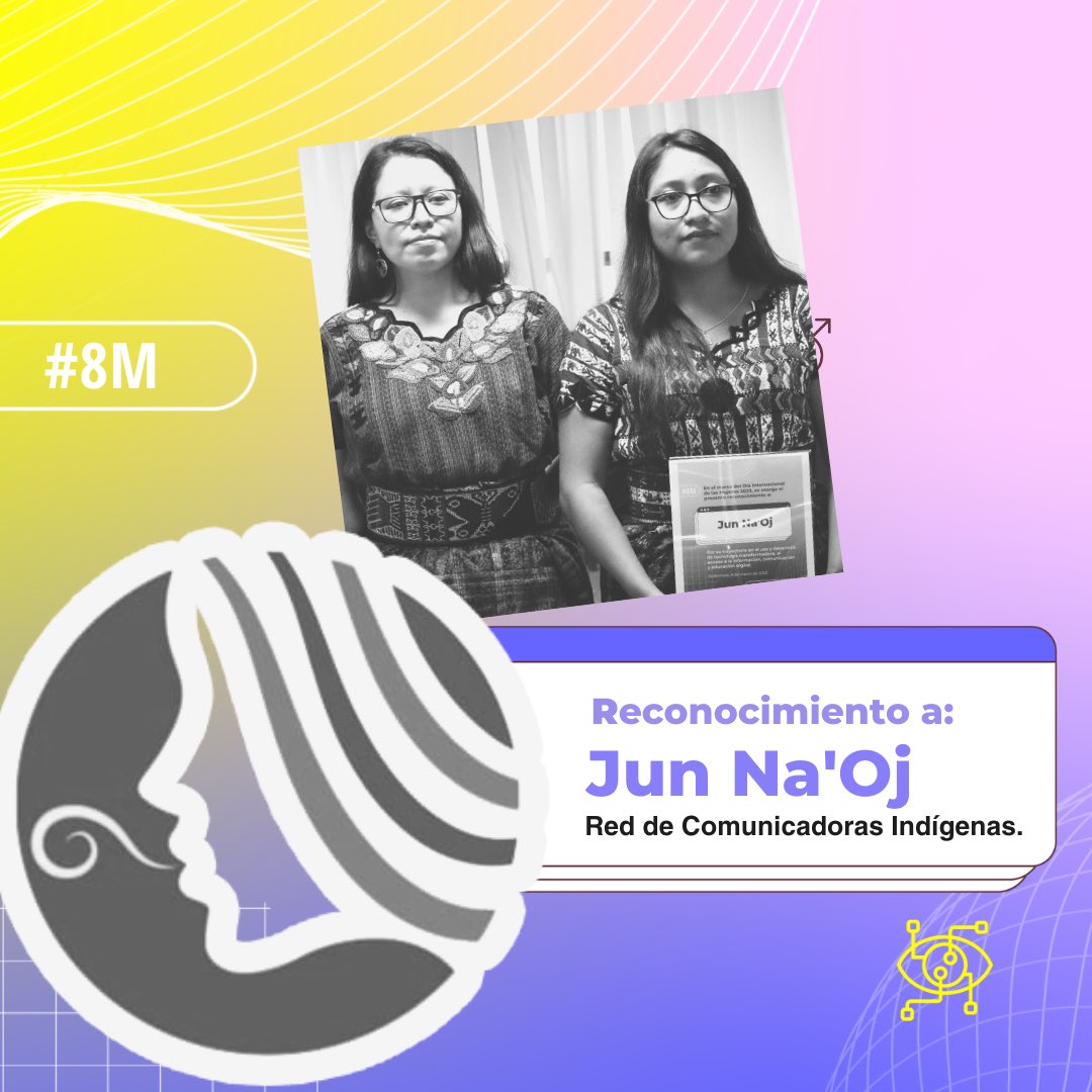 UNFPAGuatemala's tweet image. 2️⃣ El reconocimiento se dio a 7 mujeres y organizaciones que buscan proteger los derechos de las mujeres, adolescentes y niñas en los espacios digitales y tecnológicos. #8M 👏🏻👏🏻👏🏻

#CerrandoLaBrecha