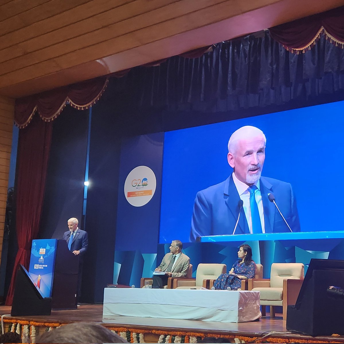 MaxDavidBouchet's tweet photo. UN resident coordinator @ShombiSharp and India's Joint Sec. (G20) @eenamgspoke spoke at the #ThinkTank20 engagement group #T20 on fast tracking the #SDGs, localization, and opportunity from upcoming emerging-economies G20 presidency to channel new priorities. https://t.co/aBOkCc8XDX
