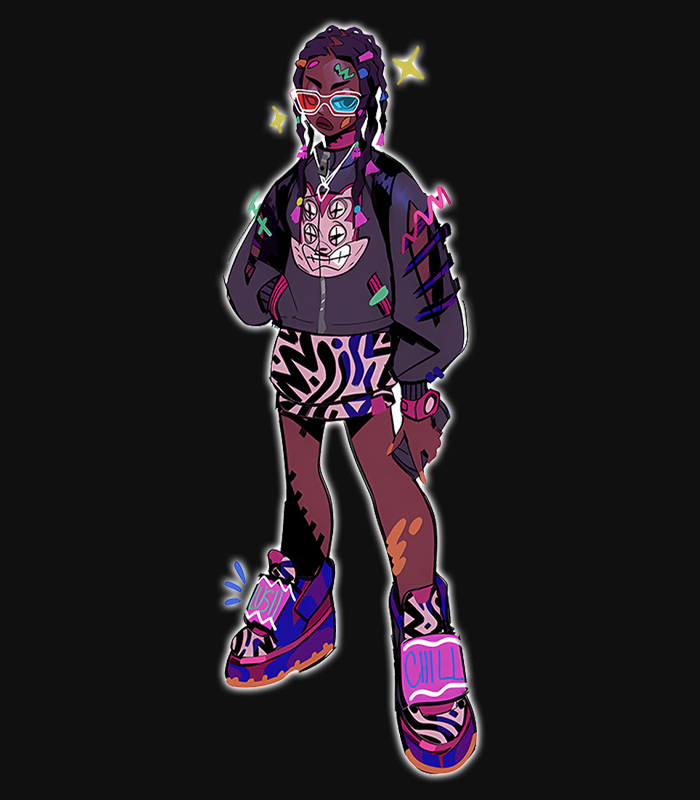 ShiinaBR's tweet photo. Some more skin information 🔥

- "3D Glasses Girl" (I don't have official names yet 💀) seems to be unlockable on Page 4
- "Cosmic Ninja" seems to be unlockable on Page 8 with a red design

This again comes from the same source that provided correct leaks to both @HYPEX &amp; me! https://t.co/vBjVRHHLGU